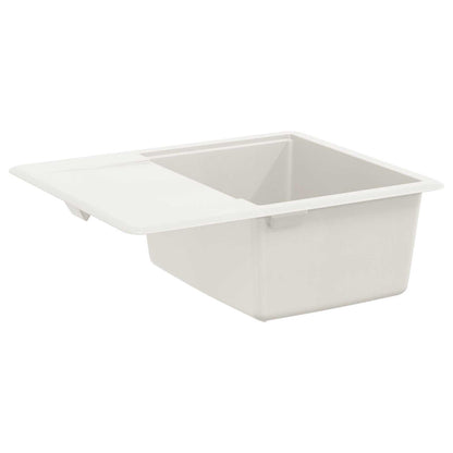 Lavello Bianco 560 x 460 mm 80% Quarzo e 20% Resina | homemem39