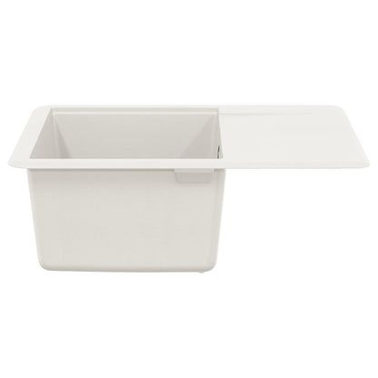 Lavello Bianco 560 x 460 mm 80% Quarzo e 20% Resina | homemem39