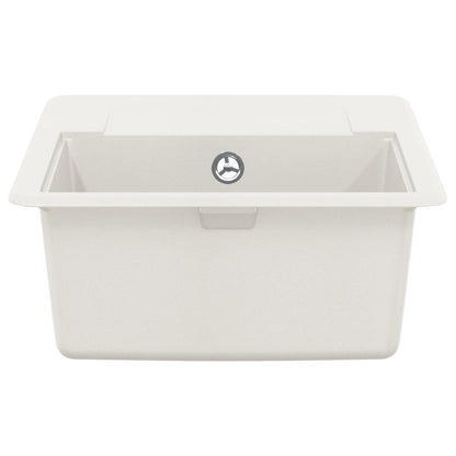 Lavello Bianco 560 x 460 mm 80% Quarzo e 20% Resina | homemem39