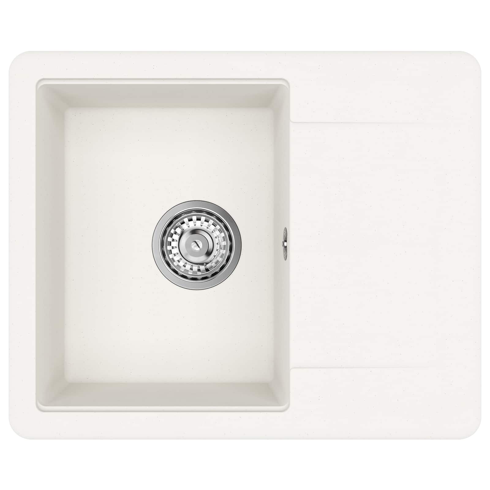 Lavello Bianco 560 x 460 mm 80% Quarzo e 20% Resina | homemem39