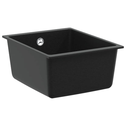 Lavello Nero 370 x 460 mm 80% Quarzo e 20% Resina | homemem39
