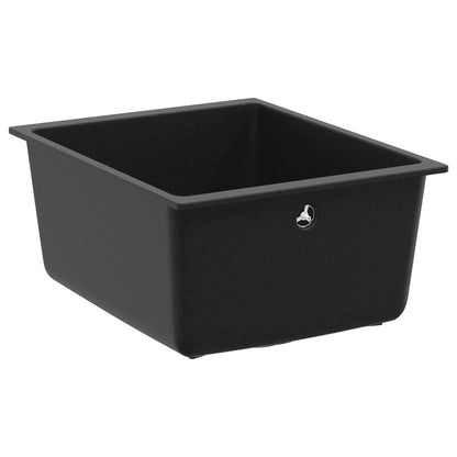 Lavello Nero 370 x 460 mm 80% Quarzo e 20% Resina | homemem39