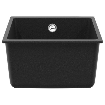 Lavello Nero 370 x 460 mm 80% Quarzo e 20% Resina | homemem39