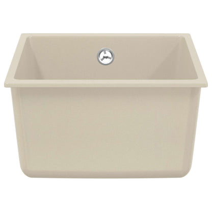 Lavello Beige 370 x 460 mm 80% Quarzo e 20% Resina | homemem39