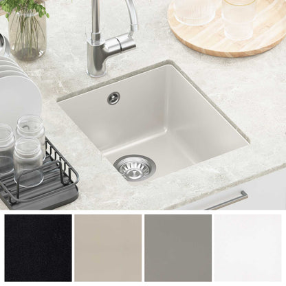 Lavello Bianco 370 x 460 mm 80% Quarzo e 20% Resina | homemem39