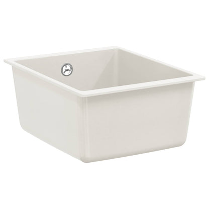 Lavello Bianco 370 x 460 mm 80% Quarzo e 20% Resina | homemem39