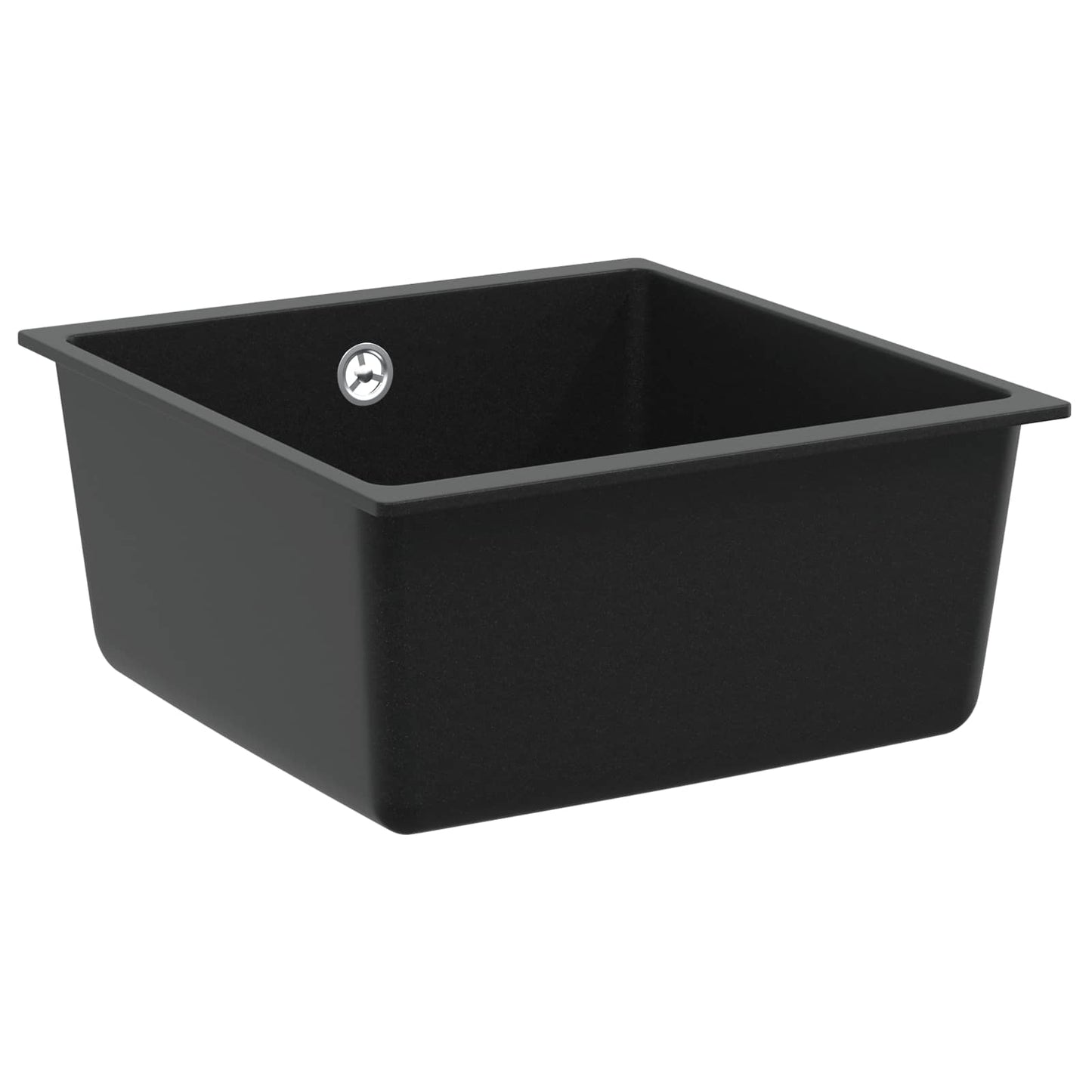 Lavello Nero 430 x 460 mm 80% Quarzo e 20% Resina | homemem39