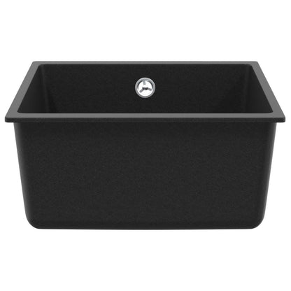 Lavello Nero 430 x 460 mm 80% Quarzo e 20% Resina | homemem39