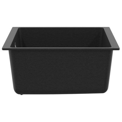 Lavello Nero 430 x 460 mm 80% Quarzo e 20% Resina | homemem39
