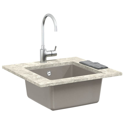 Lavello Grigio 430 x 460 mm 80% Quarzo e 20% Resina | homemem39