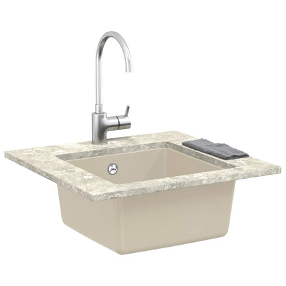 Lavello Beige 430 x 460 mm 80% Quarzo e 20% Resina