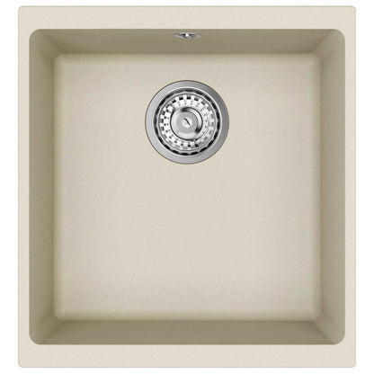 Lavello Beige 430 x 460 mm 80% Quarzo e 20% Resina | homemem39