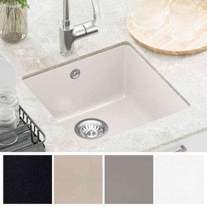 Lavello Bianco 430 x 460 mm 80% Quarzo e 20% Resina | homemem39