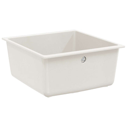 Lavello Bianco 430 x 460 mm 80% Quarzo e 20% Resina | homemem39