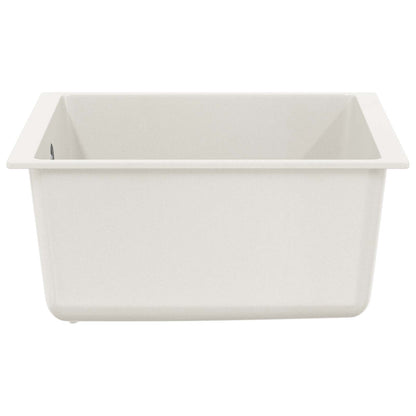 Lavello Bianco 430 x 460 mm 80% Quarzo e 20% Resina | homemem39