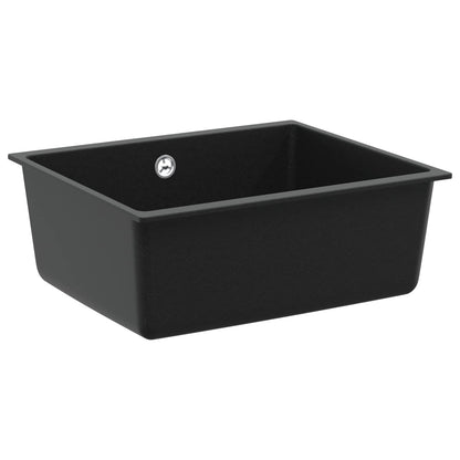 Lavello Nero 530 x 460 mm 80% Quarzo e 20% Resina | homemem39