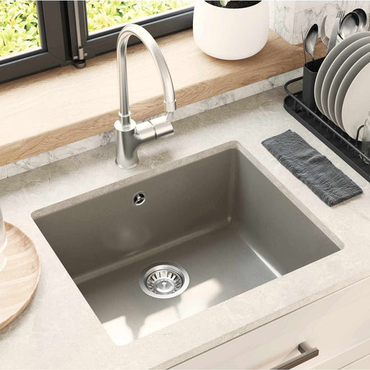 Lavello Grigio 530 x 460 mm 80% Quarzo e 20% Resina