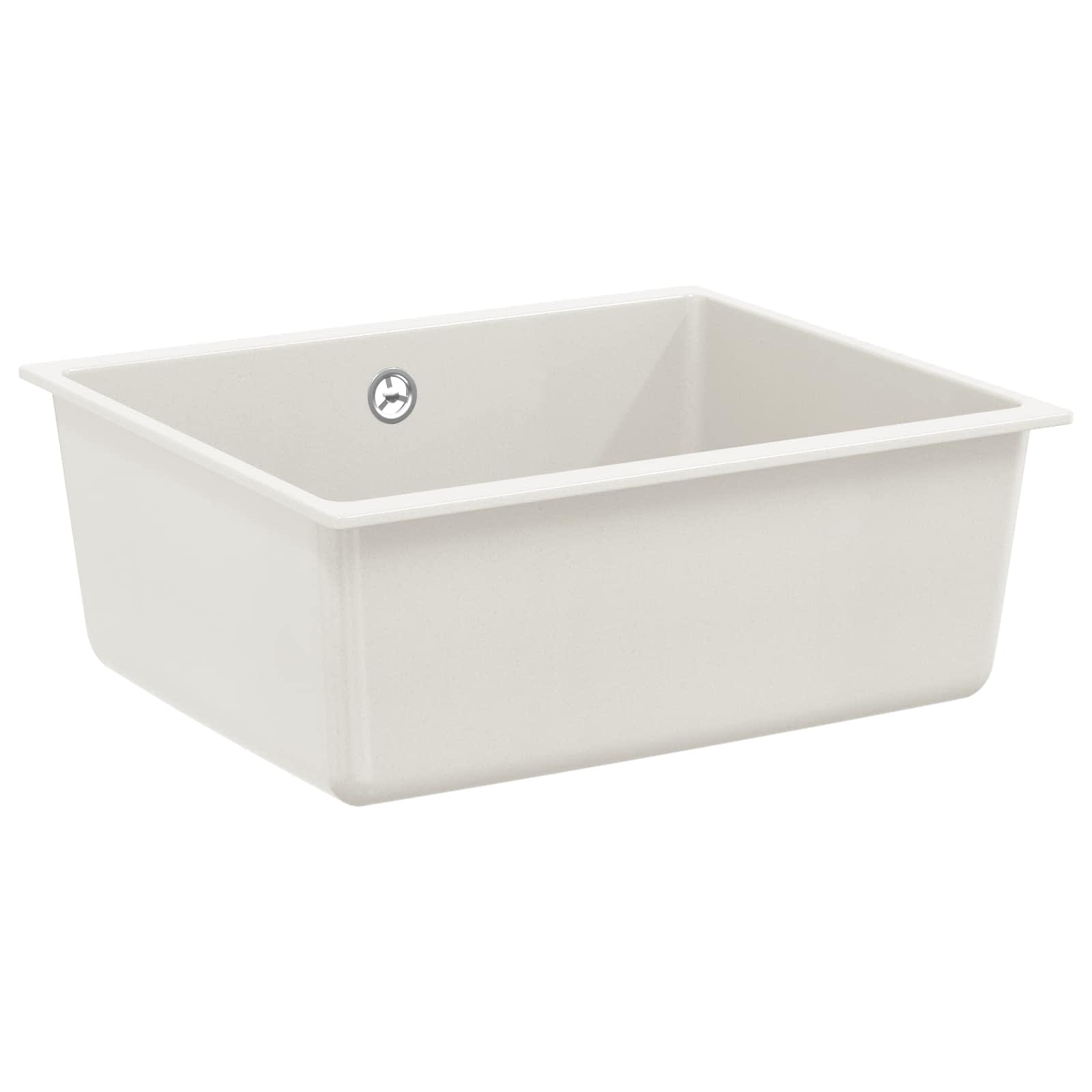 Lavello Bianco 530 x 460 mm 80% Quarzo e 20% Resina | homemem39