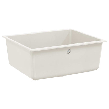 Lavello Bianco 530 x 460 mm 80% Quarzo e 20% Resina | homemem39