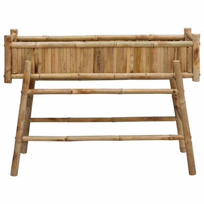 Vaso da Giardino con Supporto Naturale 100 x 38 x 74 cm Bambù