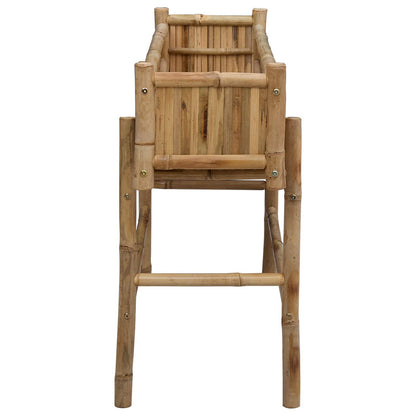 Vaso da Giardino con Supporto Naturale 100 x 38 x 74 cm Bambù