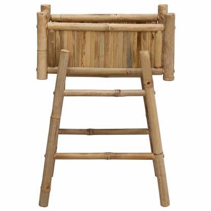 Vaso da Giardino con Supporto Naturale 50 x 38 x 74 cm Bambù | homemem39