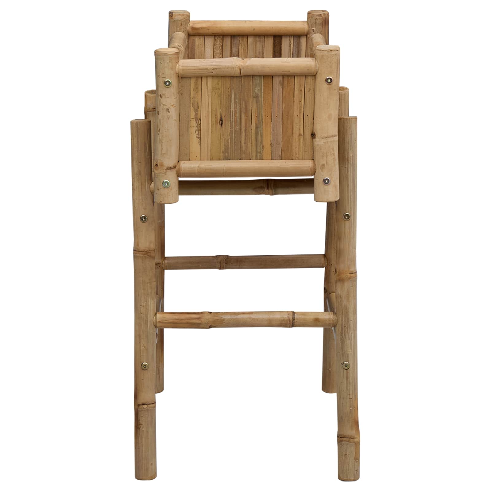 Vaso da Giardino con Supporto Naturale 50 x 38 x 74 cm Bambù | homemem39