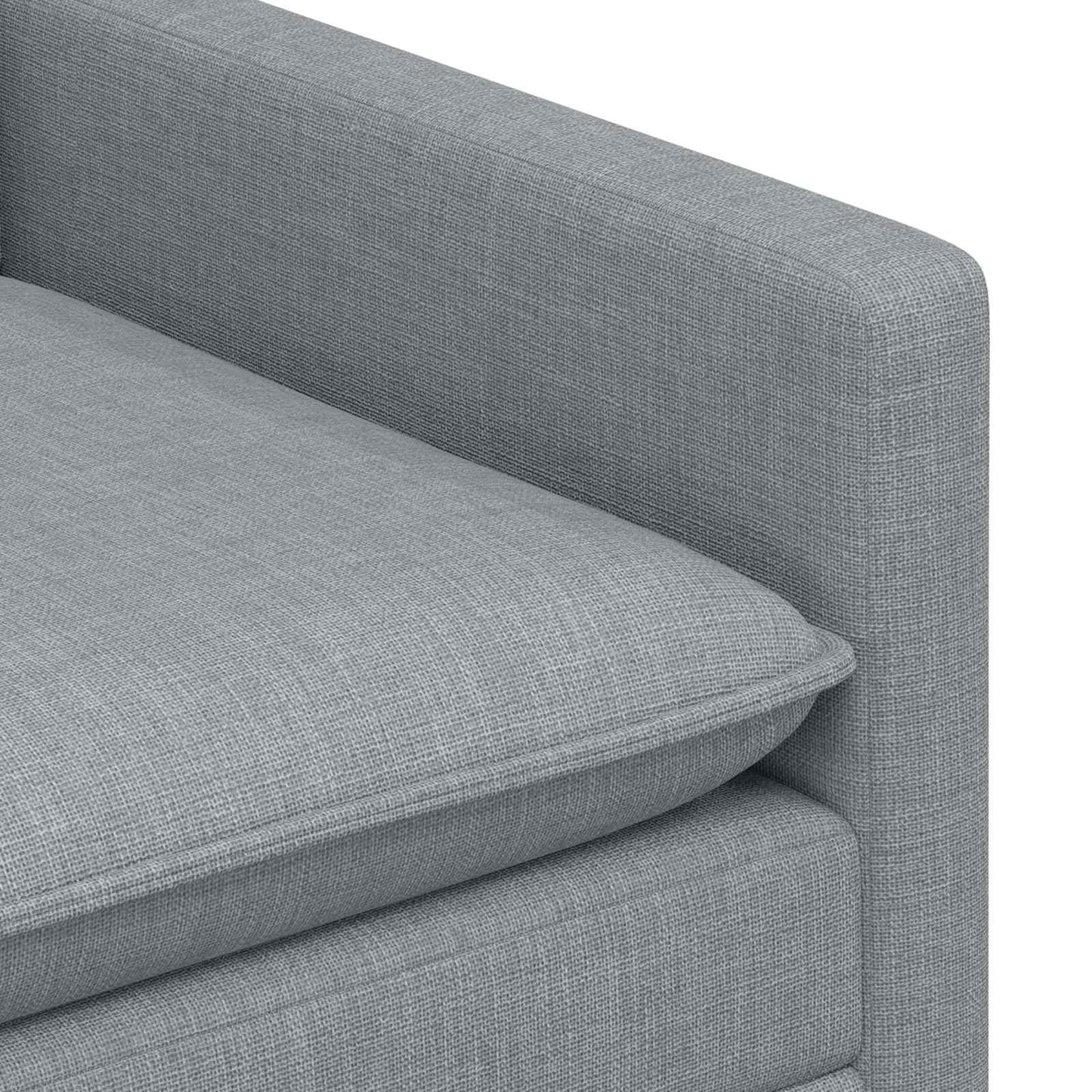 Set di divani 2 pz Grigio chiaro Tessuto | homemem39