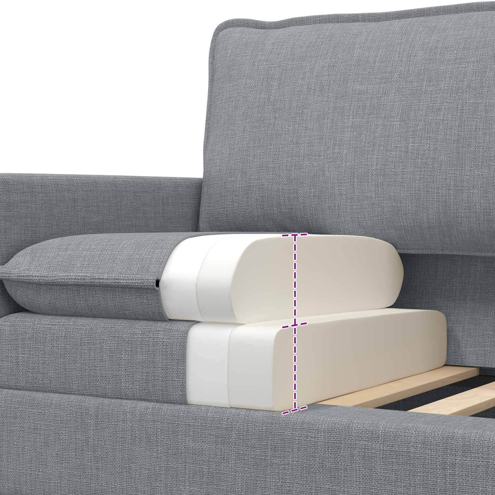 Set di divani 2 pz Grigio chiaro Tessuto | homemem39