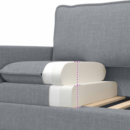 Set di divani 2 pz Grigio chiaro Tessuto | homemem39