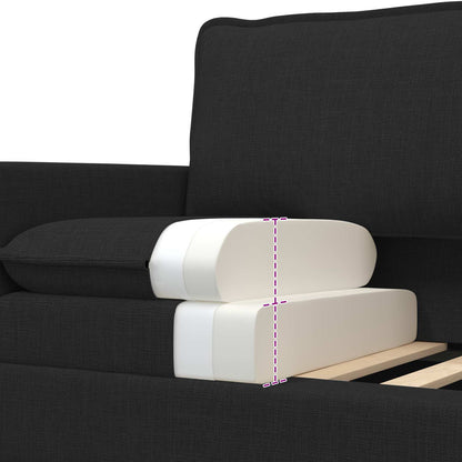 Set di divani 2 pz Nero Tessuto | homemem39