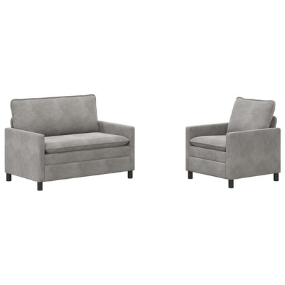 Set di divani 2 pcs Grigio Chiaro Velluto | homemem39