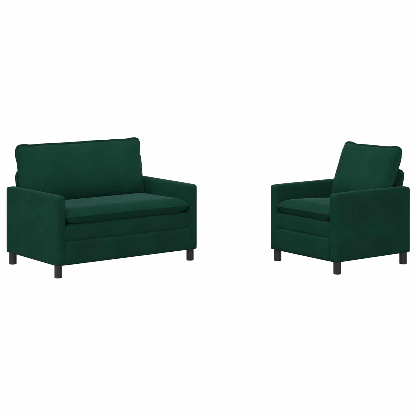 Set di divani 2 pcs Verde scuro Velluto | homemem39