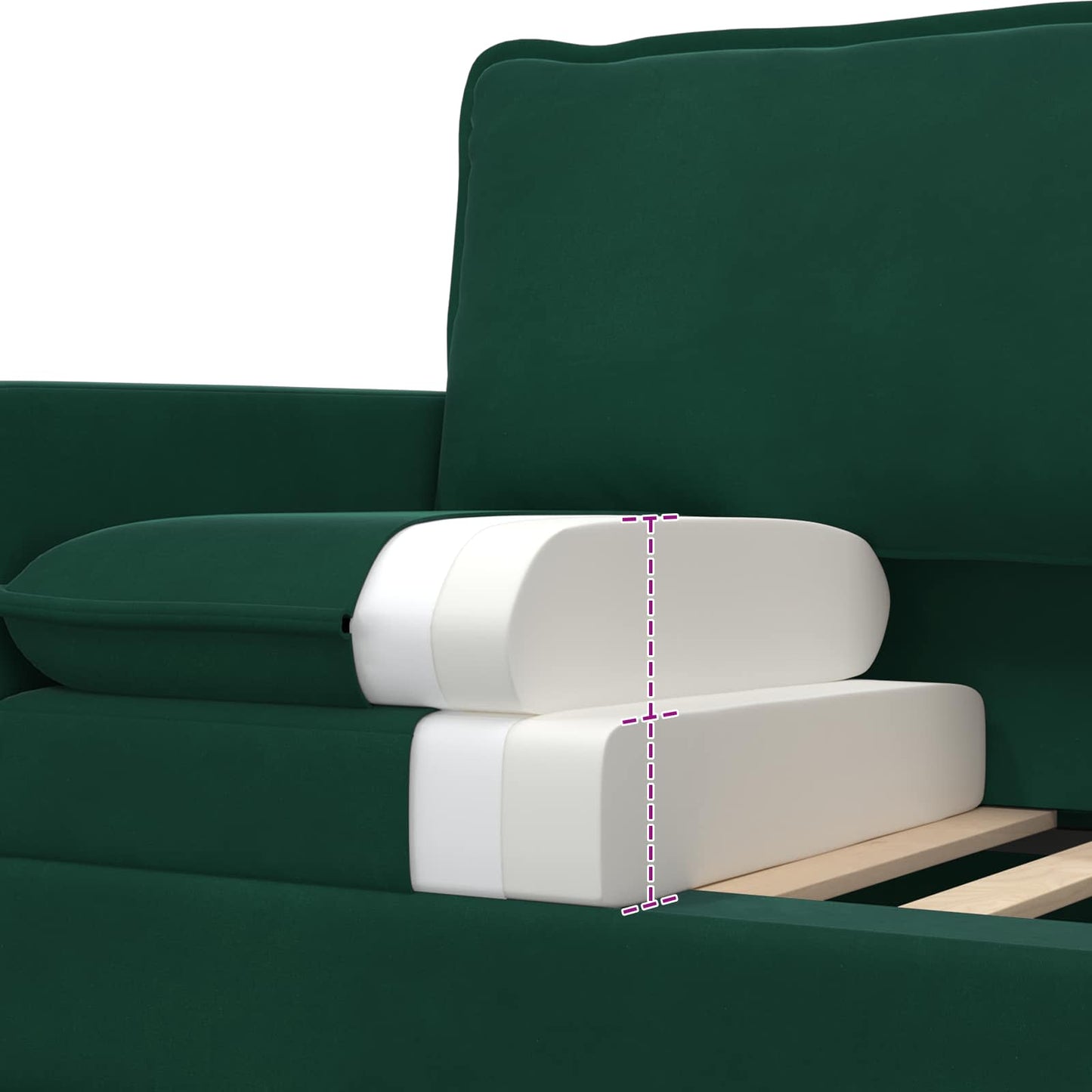 Set di divani 2 pcs Verde scuro Velluto | homemem39
