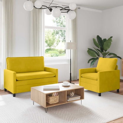 Set di divani 2 pcs Giallo Velluto | homemem39