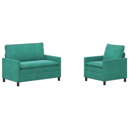 Set di divani 2 pcs Turchese Velluto | homemem39