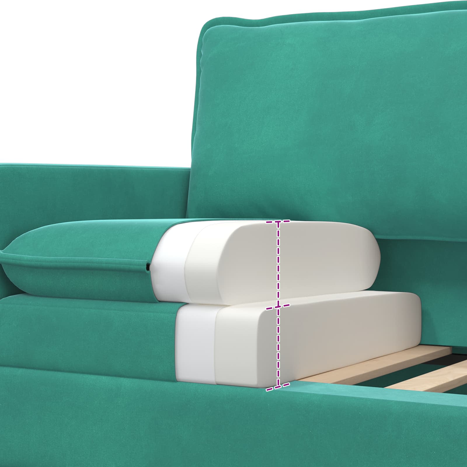 Set di divani 2 pcs Turchese Velluto | homemem39