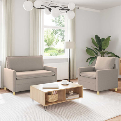 Set di divani 2 pz Grigio Chiaro Tessuto | homemem39
