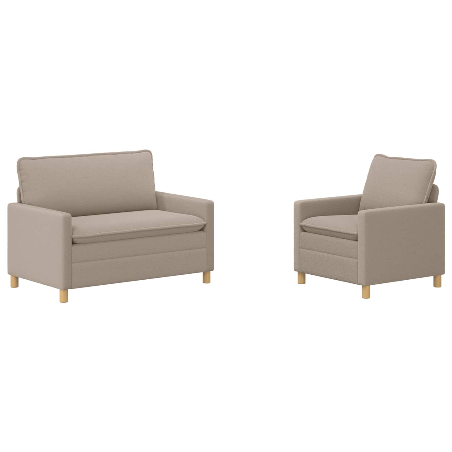 Set di divani 2 pz Grigio Chiaro Tessuto | homemem39