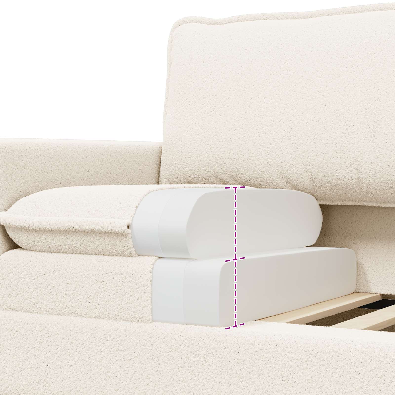 Set di divani 2 pz Crema Tessuto | homemem39
