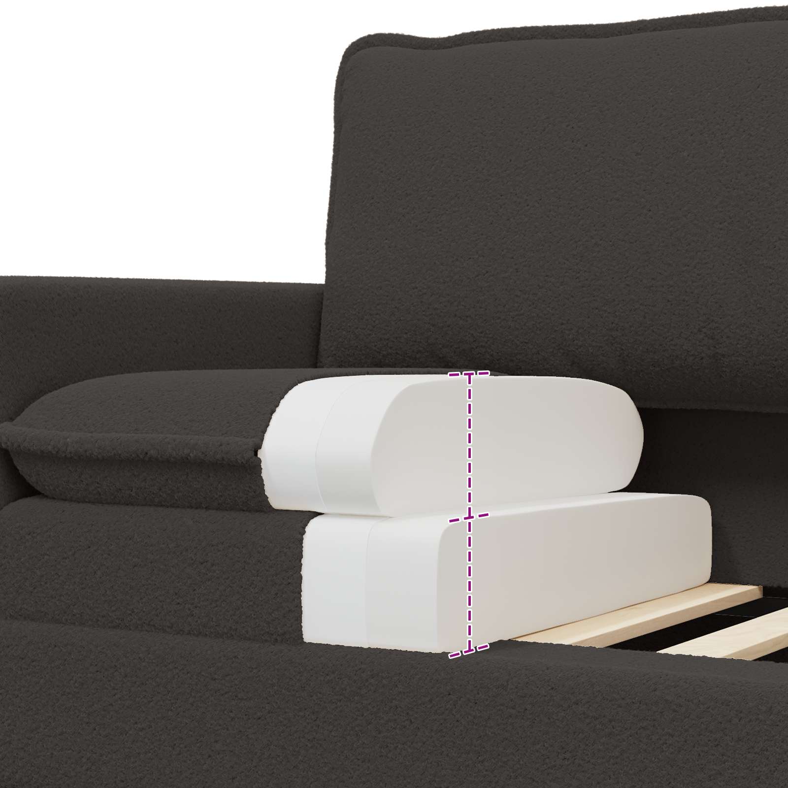 Set di divani 2 pz Grigio Scuro Tessuto | homemem39
