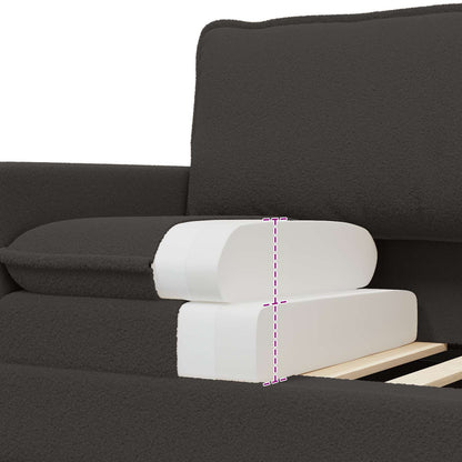 Set di divani 2 pz Grigio Scuro Tessuto | homemem39