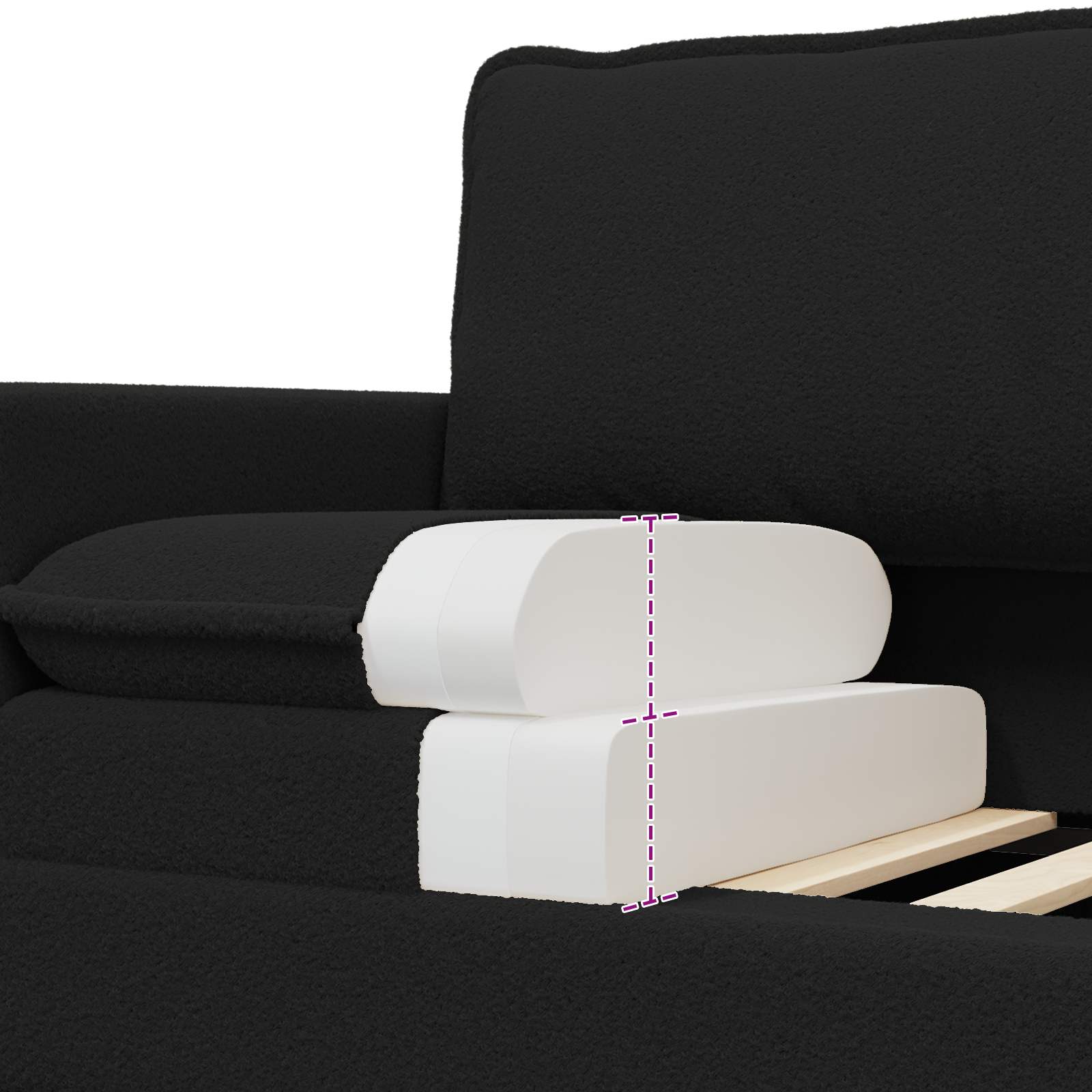 Set di divani 2 pz Nero Tessuto | homemem39
