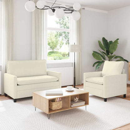 Set di divani 2 pcs Crema Tessuto | homemem39