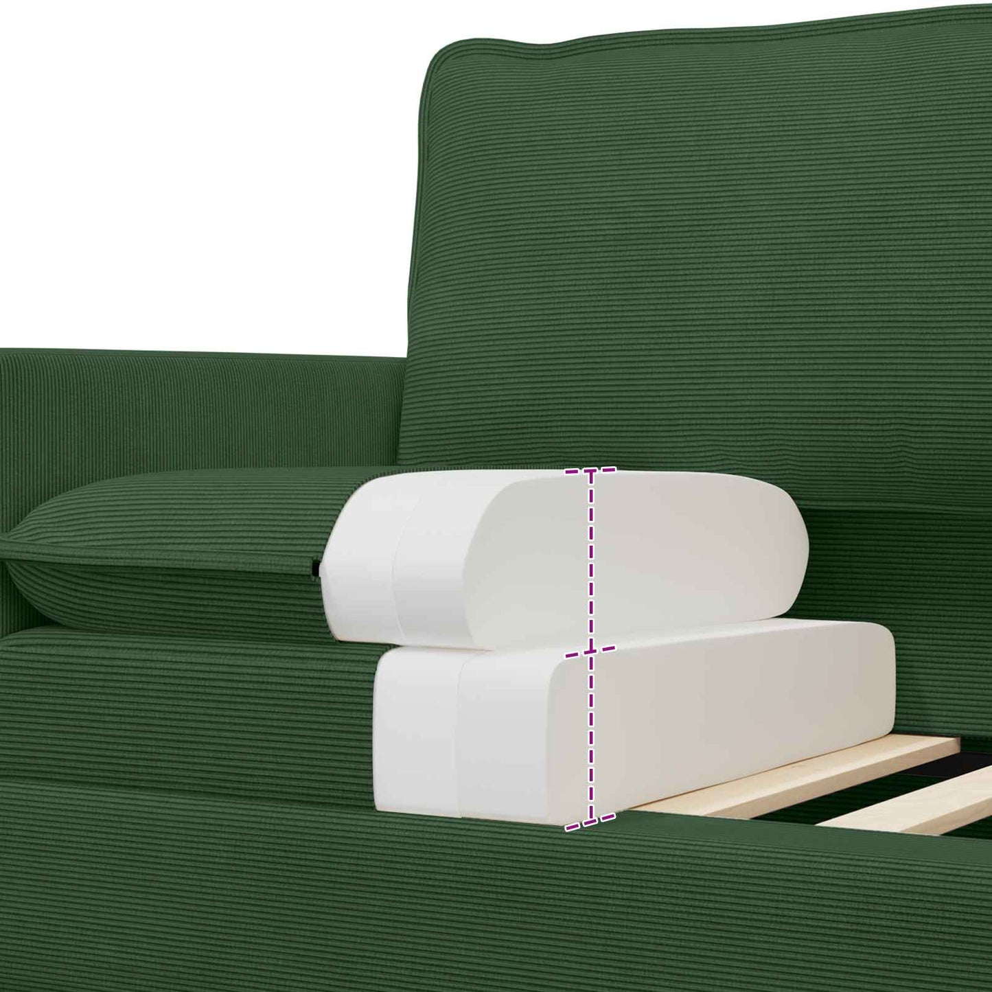 Set di divani 2 pcs Verde Giungla Tessuto | homemem39