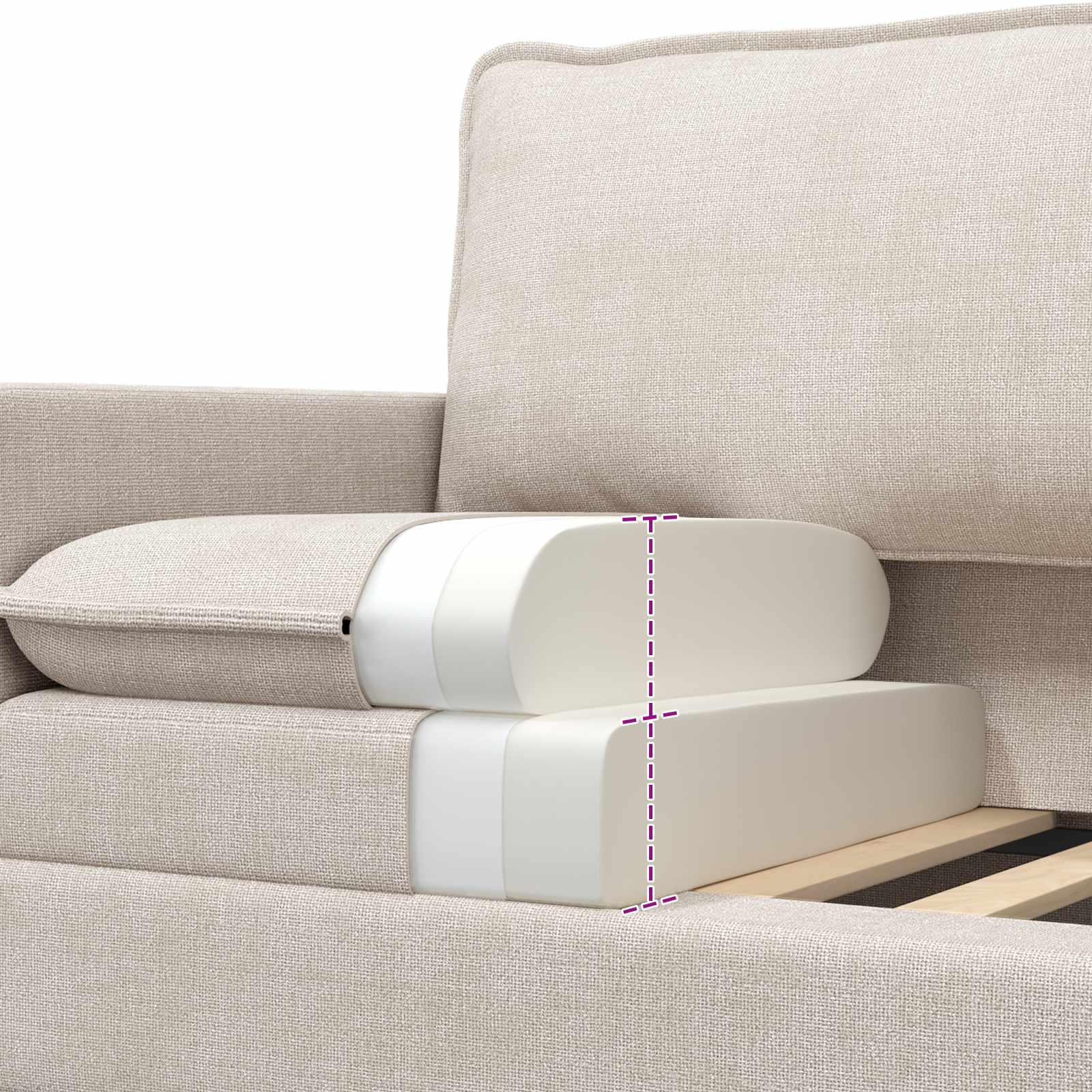 Set di divani 2 pcs Crema Poliestere | homemem39