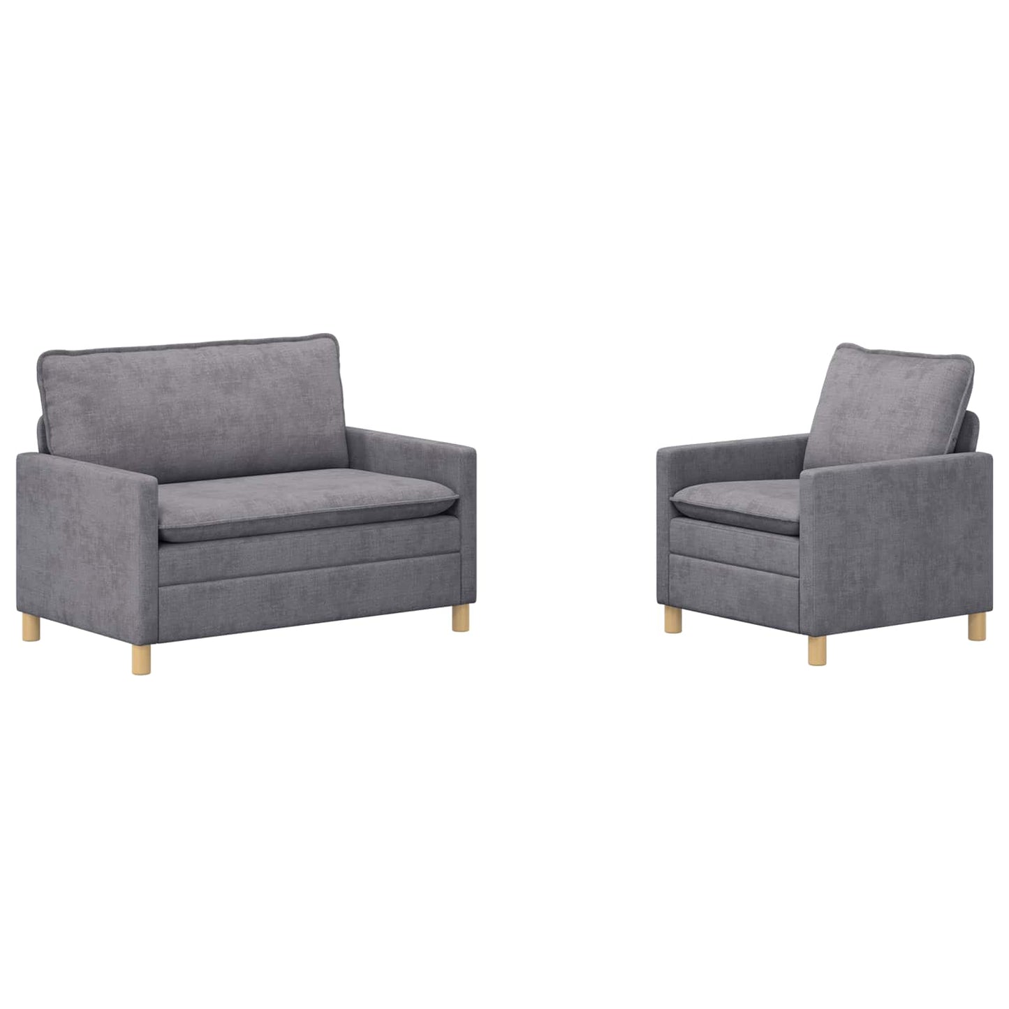 Set di divani 2 pcs Grigio Chiaro Poliestere | homemem39