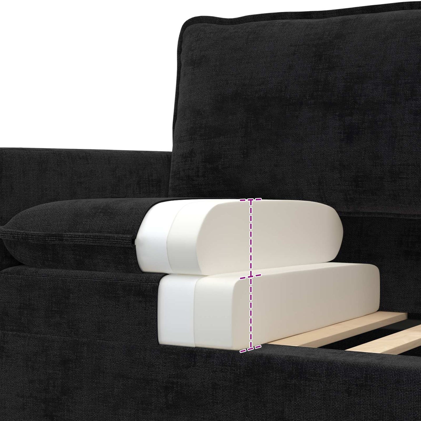 Set di divani 2 pcs Nero Poliestere | homemem39