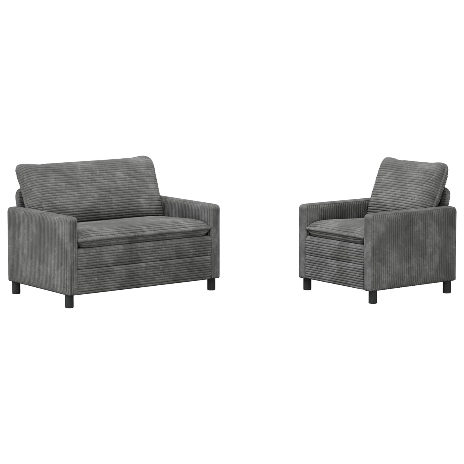 Set di divani 2 pcs Grigio Chiaro Poliestere | homemem39