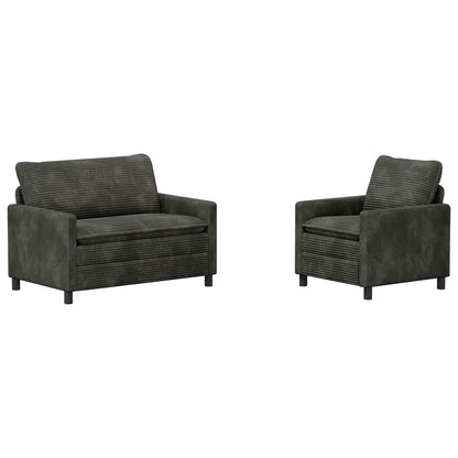 Set di divani 2 pcs Antracite Poliestere